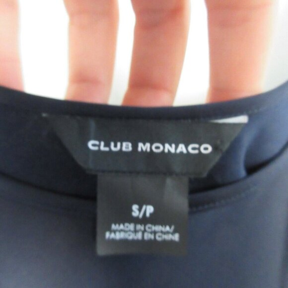 Club Monaco Women Cami Tank Top Viscose Camisole Scoop Neck Comfy Black S 114 - Picture 3 of 9